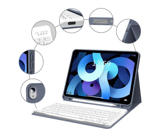 Чехол для планшета BeCover Keyboard Apple iPad Air 11" M2 2024 Purple (711399), изображение 2 Чехол для планшета BeCover Keyboard Apple iPad Air 11" M2 2024 Purple (711399), изображение 2