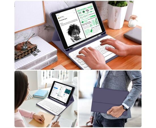 Чехол для планшета BeCover Keyboard Apple iPad Air 11" M2 2024 Purple (711399), изображение 6 Чехол для планшета BeCover Keyboard Apple iPad Air 11" M2 2024 Purple (711399), изображение 6
