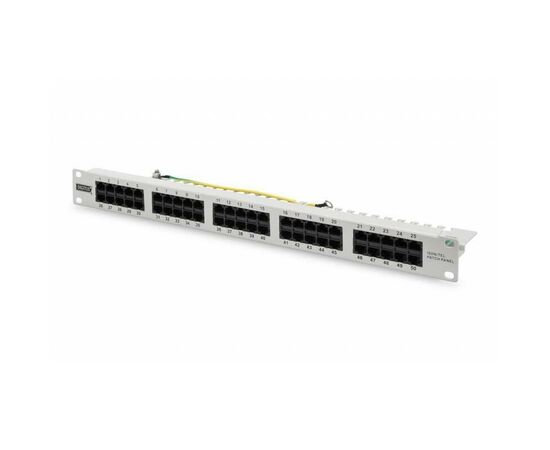 Патч-панель Digitus 19" 1U 50 портов cat.3 UTP в сборе, grey (DN-91350-1)