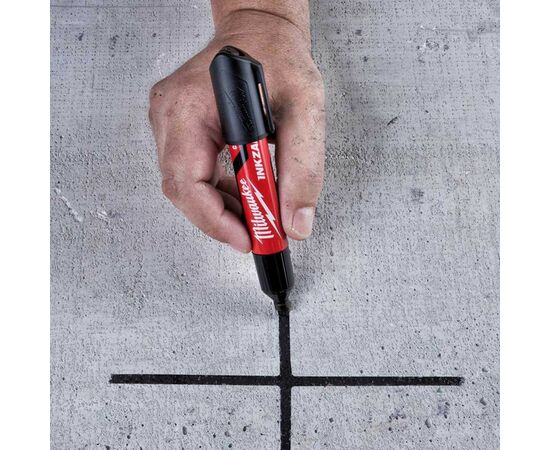 Маркер Milwaukee для стройплощадки INKZALL, крупный (L), черный (4932471555), изображение 2 Маркер Milwaukee для стройплощадки INKZALL, крупный (L), черный (4932471555), изображение 2