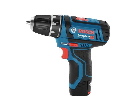 Шуруповерт Bosch GSR 12V-15 12В, 2х2А/год, 15-30Нм, 0-400/400-1300об/хв, набір 10 біт, кейс (0.601.868.10G), зображення 3 Шуруповерт Bosch GSR 12V-15 12В, 2х2А/год, 15-30Нм, 0-400/400-1300об/хв, набір 10 біт, кейс (0.601.868.10G), зображення 3