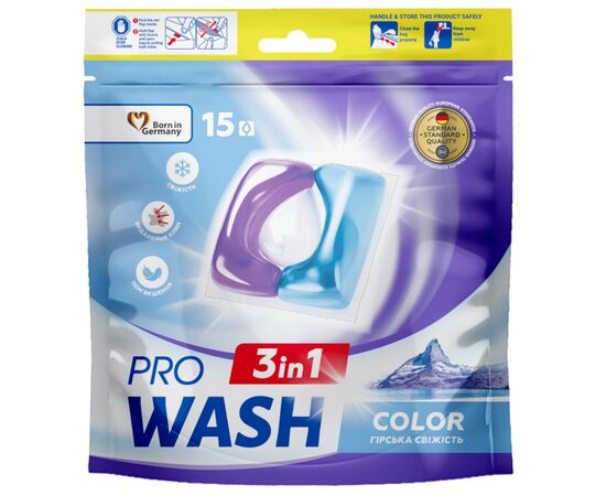 Капсули для прання Pro Wash Гірська свіжість 15 шт. (4262396145116)