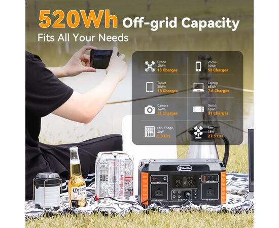 Зарядна станція FlashFish P60, 500W (P60), зображення 2 Зарядна станція FlashFish P60, 500W (P60), зображення 2