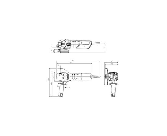 Шліфувальна машина Metabo W 9-100 100мм, 900Вт, 10500об/хв, 2кг (600350010), зображення 2 Шліфувальна машина Metabo W 9-100 100мм, 900Вт, 10500об/хв, 2кг (600350010), зображення 2