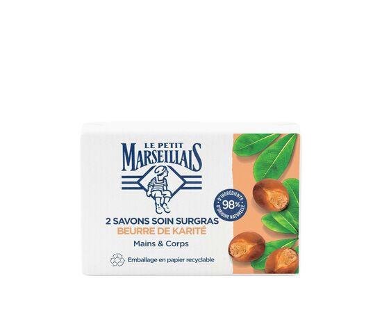 Тверде мило Le Petit Marseillais З олією Ши 2 x 100 г (3574661681108)