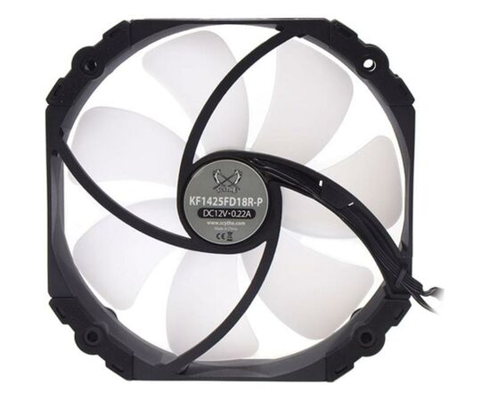 Кулер для корпуса Scythe Kaze Flex 140 mm Round RGB PWM (KF1425FD18R-P), изображение 3 Кулер для корпуса Scythe Kaze Flex 140 mm Round RGB PWM (KF1425FD18R-P), изображение 3