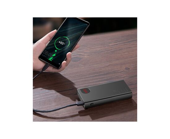 Батарея универсальная Baseus Adaman Metal 20000mAh, PD/22.5W, QC/3.0, Lightning (PPAD000101), изображение 3 Батарея универсальная Baseus Adaman Metal 20000mAh, PD/22.5W, QC/3.0, Lightning (PPAD000101), изображение 3