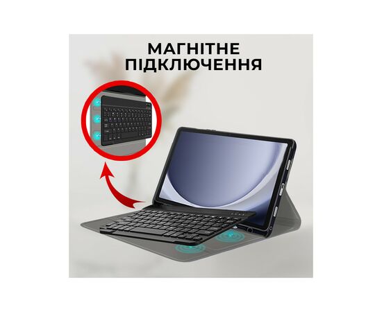 Чехол для планшета AirOn Premium Samsung Galaxy Tab A9 Plus 11'' 2023 + Bluetooth Keyboard (4822352781115), изображение 3 Чехол для планшета AirOn Premium Samsung Galaxy Tab A9 Plus 11'' 2023 + Bluetooth Keyboard (4822352781115), изображение 3