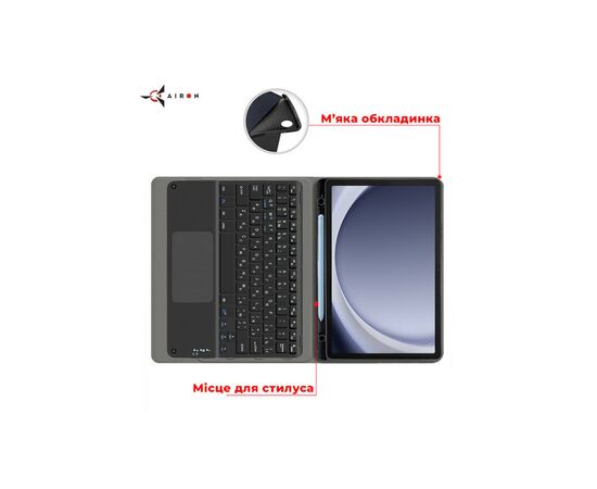 Чехол для планшета AirOn Premium Samsung Galaxy Tab A9 Plus 11'' 2023 + Bluetooth Keyboard (4822352781115), изображение 7 Чехол для планшета AirOn Premium Samsung Galaxy Tab A9 Plus 11'' 2023 + Bluetooth Keyboard (4822352781115), изображение 7