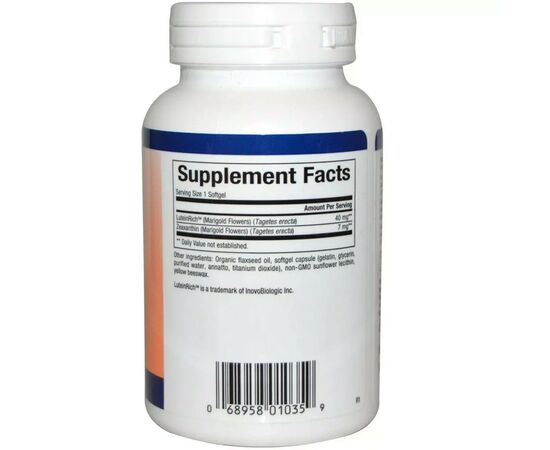 Антиоксидант Natural Factors Лютеин 40 мг, Lutein, 60 гелевых капсул (NFS-01035), изображение 2 Антиоксидант Natural Factors Лютеин 40 мг, Lutein, 60 гелевых капсул (NFS-01035), изображение 2