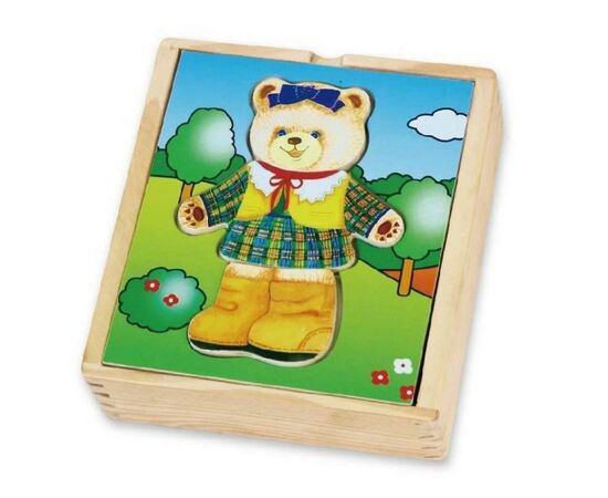 Развивающая игрушка Viga Toys Гардероб медведицы (56403), изображение 2 Развивающая игрушка Viga Toys Гардероб медведицы (56403), изображение 2
