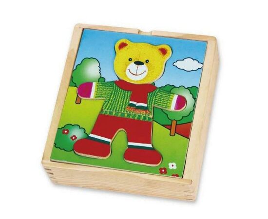 Развивающая игрушка Viga Toys Гардероб медведя (56401), изображение 2 Развивающая игрушка Viga Toys Гардероб медведя (56401), изображение 2