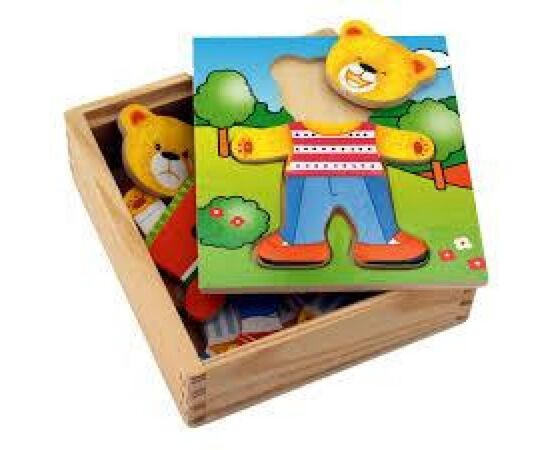 Развивающая игрушка Viga Toys Гардероб медведя (56401), изображение 3 Развивающая игрушка Viga Toys Гардероб медведя (56401), изображение 3