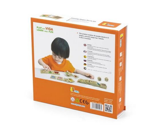 Развивающая игрушка Viga Toys Деревянный пазл-игра Изучаем формы (44506), изображение 7 Развивающая игрушка Viga Toys Деревянный пазл-игра Изучаем формы (44506), изображение 7