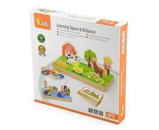 Развивающая игрушка Viga Toys Пространство и расстояние: ферма, море двусторонний (50183), изображение 2 Развивающая игрушка Viga Toys Пространство и расстояние: ферма, море двусторонний (50183), изображение 2