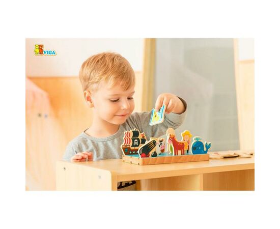 Развивающая игрушка Viga Toys Пространство и расстояние: ферма, море двусторонний (50183), изображение 3 Развивающая игрушка Viga Toys Пространство и расстояние: ферма, море двусторонний (50183), изображение 3