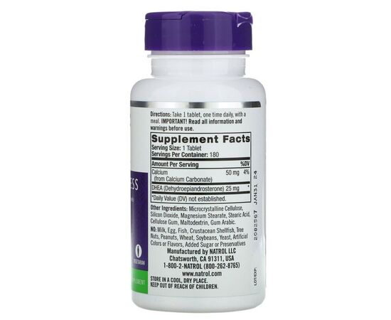 Вітамінно-мінеральний комплекс Natrol Дегідроепіандростерон 25 мг, DHEA, 300 таблеток (NTL-16115), зображення 2 Вітамінно-мінеральний комплекс Natrol Дегідроепіандростерон 25 мг, DHEA, 300 таблеток (NTL-16115), зображення 2