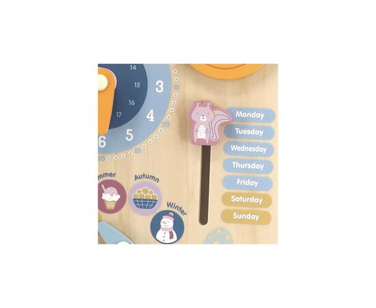 Развивающая игрушка Viga Toys деревянный календарь PolarB с часами, на английском языке (44056), изображение 6 Развивающая игрушка Viga Toys деревянный календарь PolarB с часами, на английском языке (44056), изображение 6
