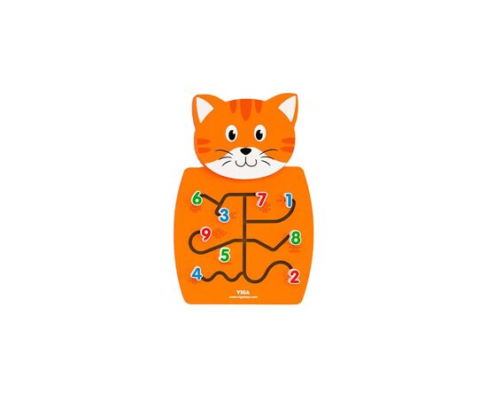 Развивающая игрушка Viga Toys Бизиборд Котик с цифрами (50676FSC)