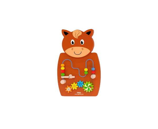 Розвиваюча іграшка Viga Toys Бізіборд Конячка з лабіринтом (50678FSC)