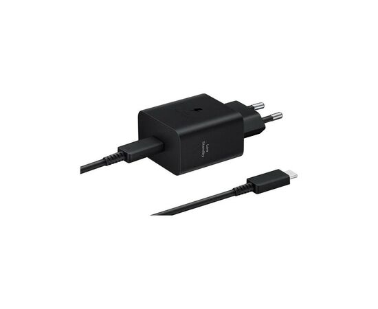 Зарядное устройство Samsung 45W Compact Power Adapter (w C to C Cable) Black (EP-T4511XBEGEU)