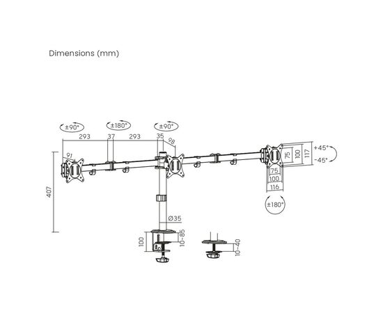 Кронштейн Brateck LDT66-C034, изображение 7 Кронштейн Brateck LDT66-C034, изображение 7