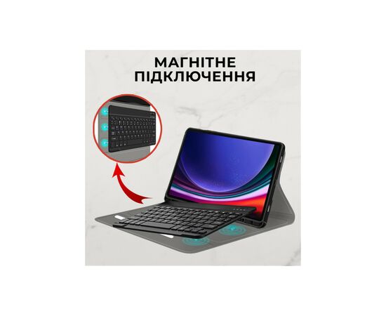 Чехол для планшета AirOn Premium Samsung Galaxy Tab S9 Plus 12.4'' 2023 + Bluetooth Keyboard (4822352781116), изображение 4 Чехол для планшета AirOn Premium Samsung Galaxy Tab S9 Plus 12.4'' 2023 + Bluetooth Keyboard (4822352781116), изображение 4
