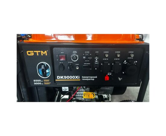Генератор GTM инверторный DK9000Xi 9,0kW(макс)/8,5kW(ном), руч.старт/Электростарт + Колеса (DK9000Xi), изображение 4 Генератор GTM инверторный DK9000Xi 9,0kW(макс)/8,5kW(ном), руч.старт/Электростарт + Колеса (DK9000Xi), изображение 4
