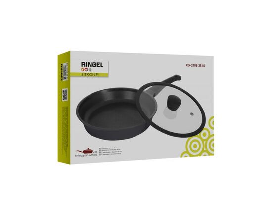 Сковорода Ringel Zitrone black с крышкой 28 см (RG-2108-28 BL), изображение 6