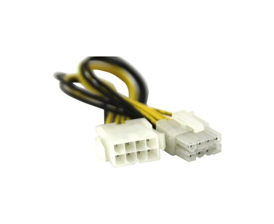 Кабель живлення ATX 8pin 0.2m M/F Value (S0173)