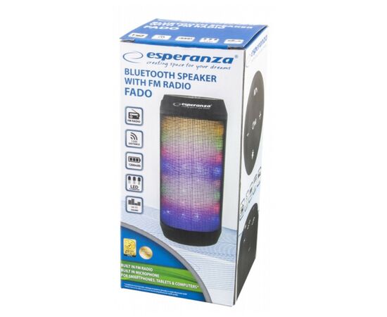 Акустична система Esperanza FM Radio And Led Light Fado Black (EP133K), зображення 6 Акустична система Esperanza FM Radio And Led Light Fado Black (EP133K), зображення 6