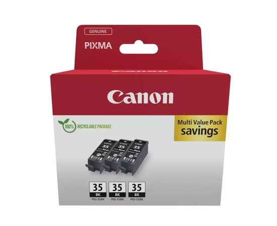 Картридж Canon PGI-35 BK TRIPLE pack (1509B028), изображение 2 Картридж Canon PGI-35 BK TRIPLE pack (1509B028), изображение 2