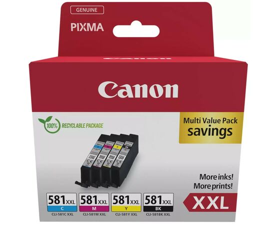 Картридж Canon CLI-581XXL BK,C,M,Y (1998C007), изображение 2 Картридж Canon CLI-581XXL BK,C,M,Y (1998C007), изображение 2