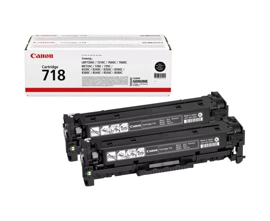 Картридж Canon 718 Black twinpack (2662B005)