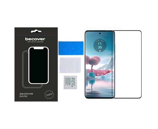 Стекло защитное BeCover Motorola Edge 40 Black (711487), изображение 4 Стекло защитное BeCover Motorola Edge 40 Black (711487), изображение 4