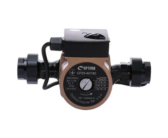 Циркуляційний насос Optima OP25-40-180, G 1 1/4", 10 бар, 180мм, 71Вт, 230В (8120), зображення 5 Циркуляційний насос Optima OP25-40-180, G 1 1/4", 10 бар, 180мм, 71Вт, 230В (8120), зображення 5