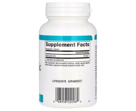 Витаминно-минеральный комплекс Natural Factors Альфа-липоевая кислота, 100 мг, Alpha-Lipoic Acid, 120 капсул (NFS-02096), изображение 2 Витаминно-минеральный комплекс Natural Factors Альфа-липоевая кислота, 100 мг, Alpha-Lipoic Acid, 120 капсул (NFS-02096), изображение 2
