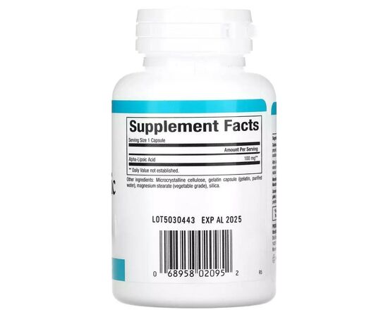 Витаминно-минеральный комплекс Natural Factors Альфа-липоевая кислота, 100 мг, Alpha-Lipoic Acid, 60 капсул (NFS-02095), изображение 2 Витаминно-минеральный комплекс Natural Factors Альфа-липоевая кислота, 100 мг, Alpha-Lipoic Acid, 60 капсул (NFS-02095), изображение 2