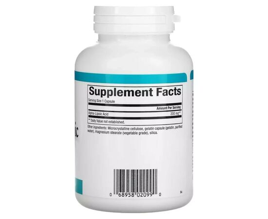 Витаминно-минеральный комплекс Natural Factors Альфа-липоевая кислота, 200 мг, Alpha-Lipoic Acid, 120 капсул (NFS-02099), изображение 2 Витаминно-минеральный комплекс Natural Factors Альфа-липоевая кислота, 200 мг, Alpha-Lipoic Acid, 120 капсул (NFS-02099), изображение 2