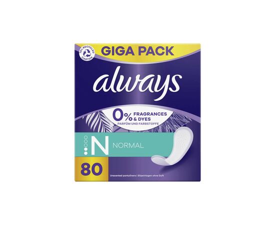 Ежедневные прокладки Always Daily Fresh Normal Без запаха 80 шт. (8700216461719), изображение 2 Ежедневные прокладки Always Daily Fresh Normal Без запаха 80 шт. (8700216461719), изображение 2