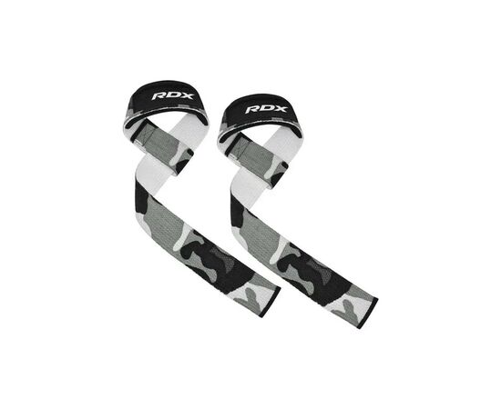 Кистевые лямки RDX W1 Gym Single Strap Camo Gray Plus (WAN-W1CG+), изображение 2 Кистевые лямки RDX W1 Gym Single Strap Camo Gray Plus (WAN-W1CG+), изображение 2