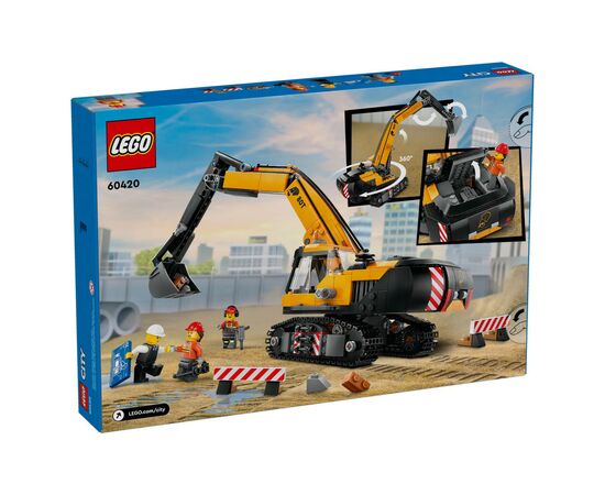 Конструктор LEGO City Желтый строительный экскаватор (60420), изображение 7