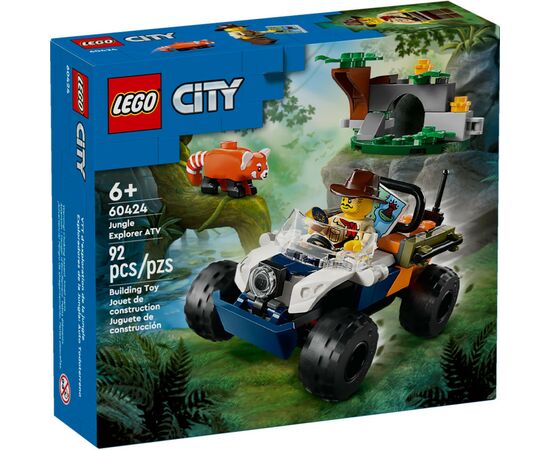 Конструктор LEGO City Квадроцикл для исследования джунглей Миссия Красной панды (60424)