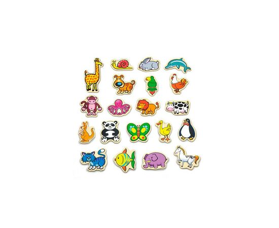 Игровой набор Viga Toys Набор магнитов Зверята 20 шт (58923N)