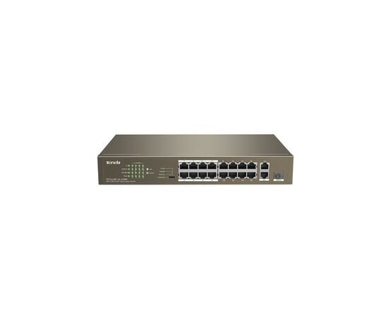 Коммутатор сетевой Tenda TEF1118P-16-150W, изображение 2 Коммутатор сетевой Tenda TEF1118P-16-150W, изображение 2