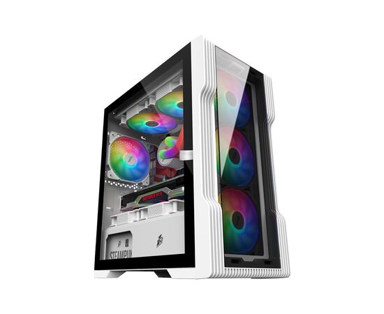 Корпус 1stPlayer T3-G-4F1-W-WH