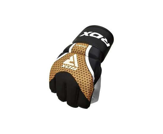 Перчатки для MMA RDX Aura Plus T-17 Black Golden M (GGR-T17BGL-M+), изображение 4 Перчатки для MMA RDX Aura Plus T-17 Black Golden M (GGR-T17BGL-M+), изображение 4