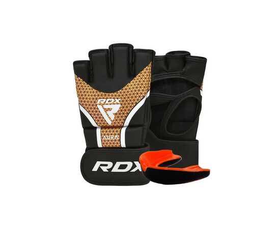 Перчатки для MMA RDX Aura Plus T-17 Black Golden M (GGR-T17BGL-M+), изображение 5 Перчатки для MMA RDX Aura Plus T-17 Black Golden M (GGR-T17BGL-M+), изображение 5