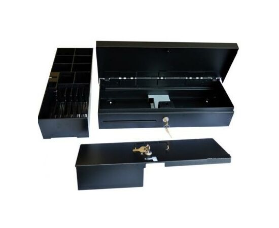 Грошовий ящик ІКС FT4617 Black,24V з кришкой (FT4617LID), зображення 2 Грошовий ящик ІКС FT4617 Black,24V з кришкой (FT4617LID), зображення 2