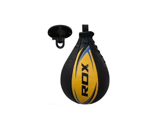 Груша боксерская RDX 2Y Boxing Speed Ball Leather Multi Yellow/Blue (2SBL-S2YU)